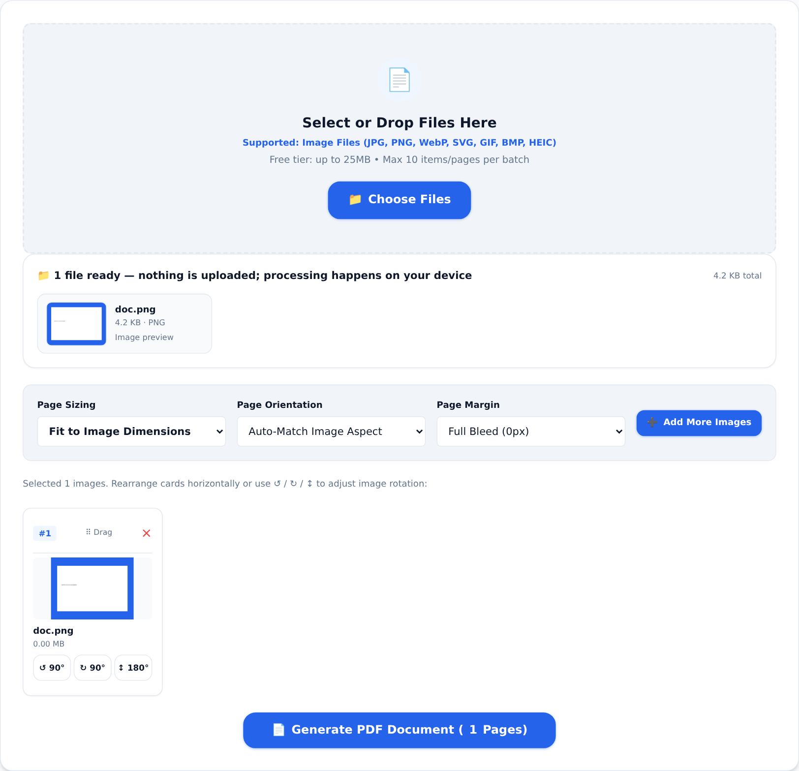 Image to PDF turns photos into document pages